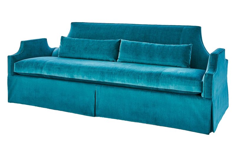 Diana Skirted Sofa-Dragonfly Blue by Global Views