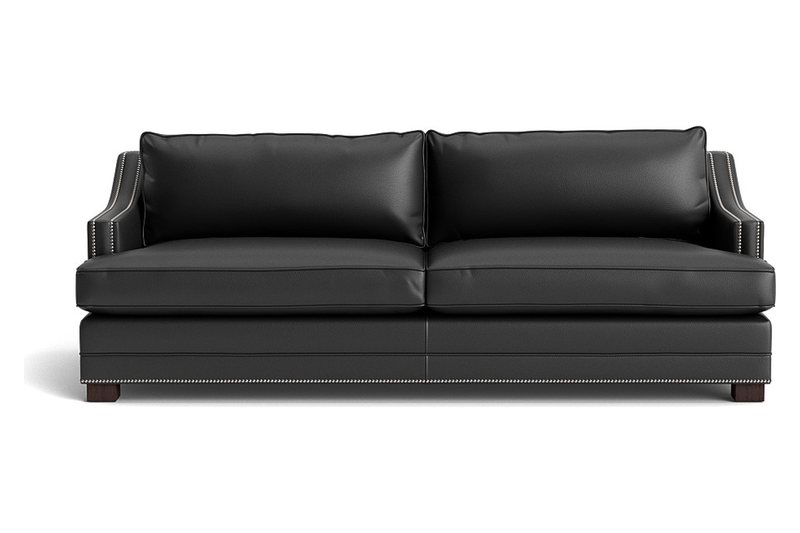 Keaton Leather Slope Arm Sofa with Nails by Mitchell Gold + Bob Williams