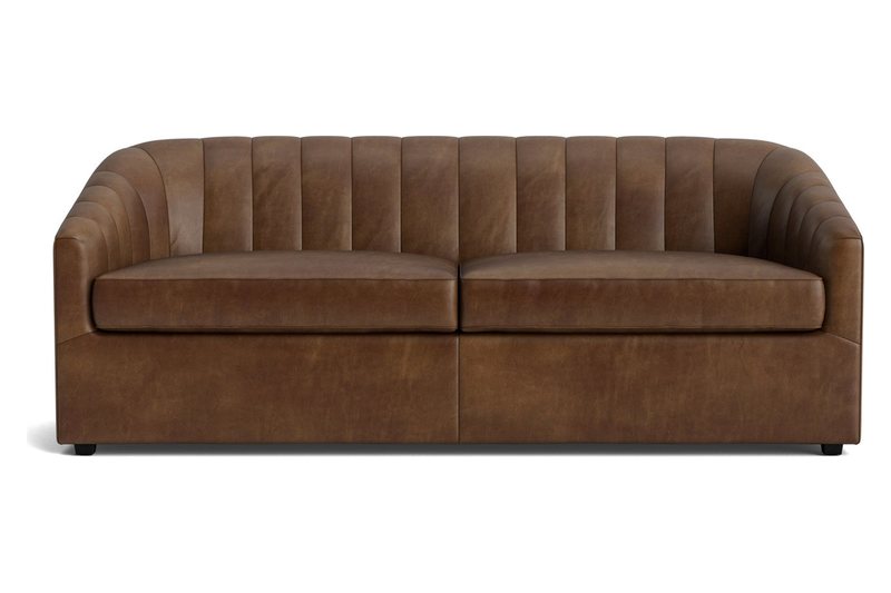 Landry Leather Channel Back Sleeper by Mitchell Gold + Bob Williams