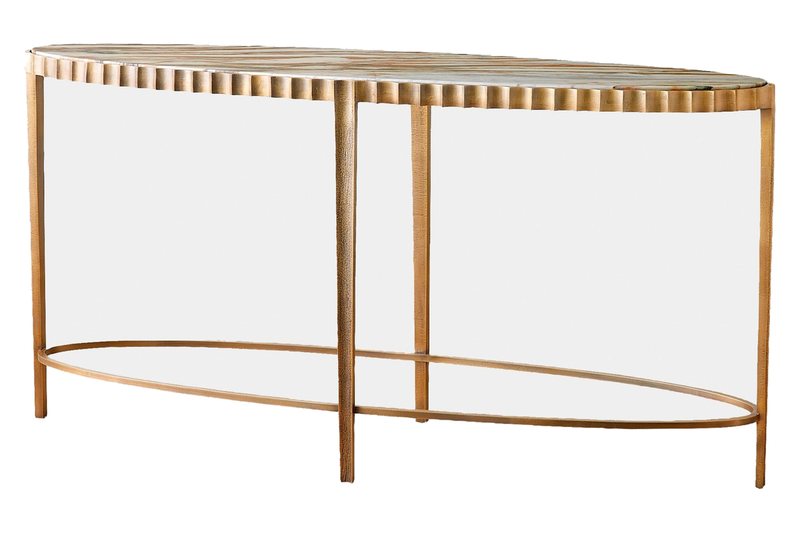 Liberty Console-Vintage Brass/Gold Marble by Global Views