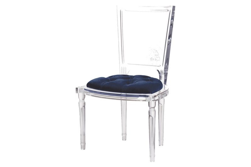 Marilyn Acrylic Side Chair-Admiral Blue by Global Views