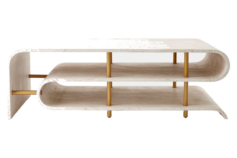 Traverse Coffee Table-White by Global Views