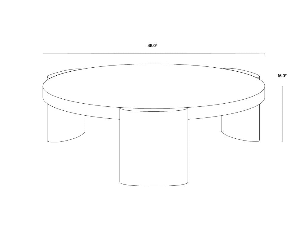 Alouette Coffee Table dimensions schematic
