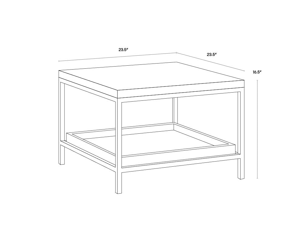 Arden Side Table dimensions schematic