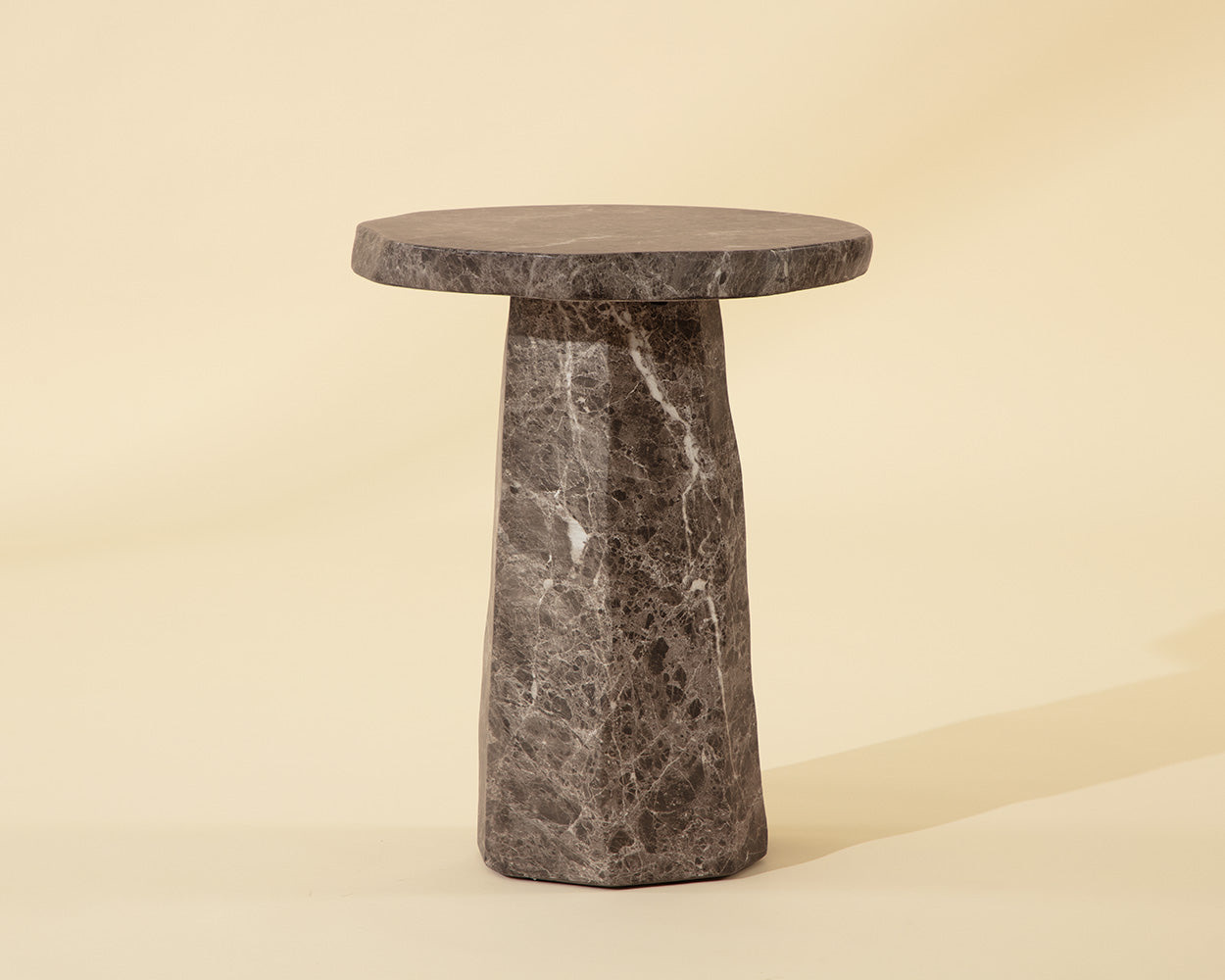 Baldur End Table - Marble Look