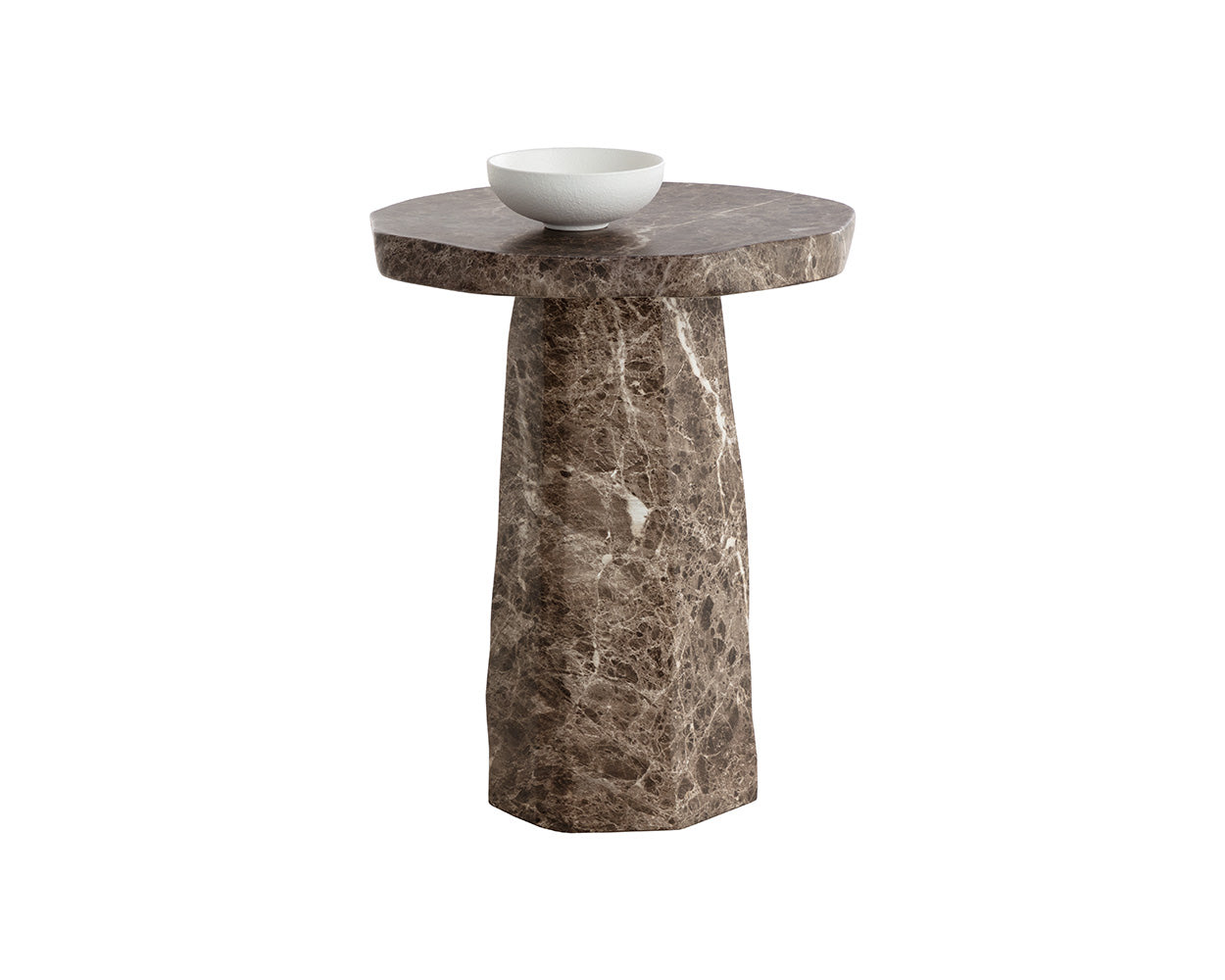 Baldur End Table - Marble Look