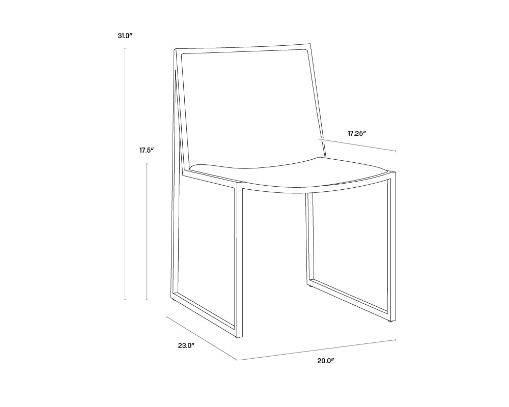 Blair Dining Chair dimensions schematic