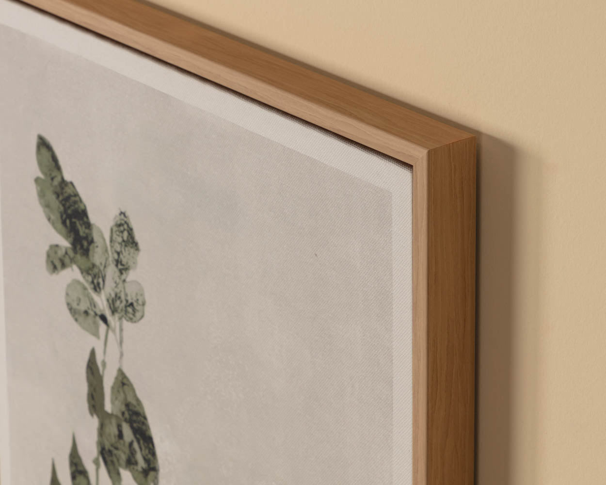 Botanical Study III - 18.5" X 31" - Natural Floater Frame