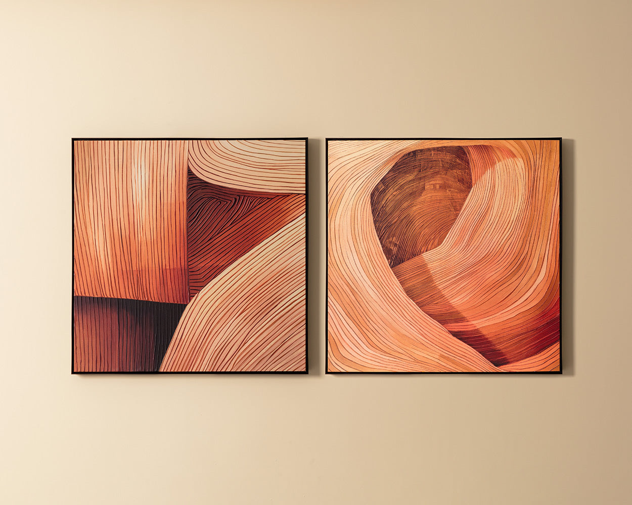 Canyon Dreams I - 48" X 48" - Black Floater Frame