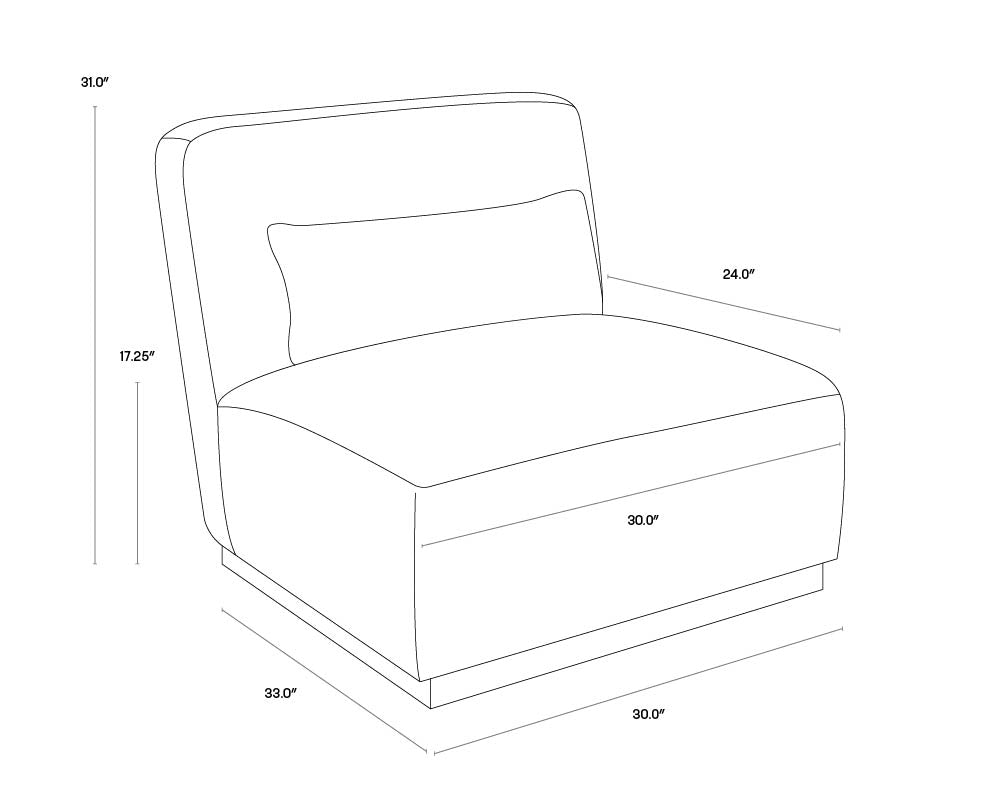 Carbonia Swivel Lounge Chair dimensions schematic