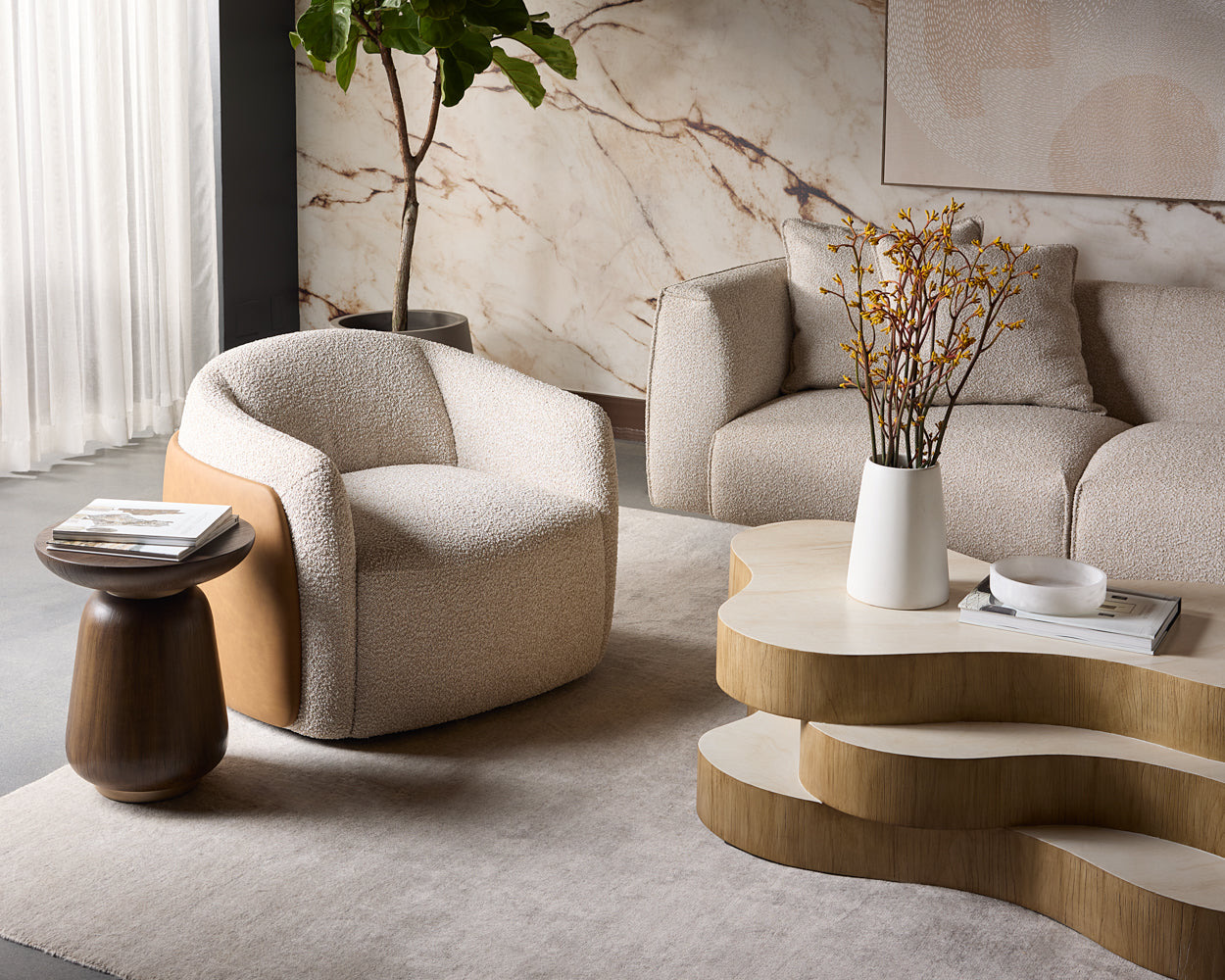 Caris Swivel Lounge Chair