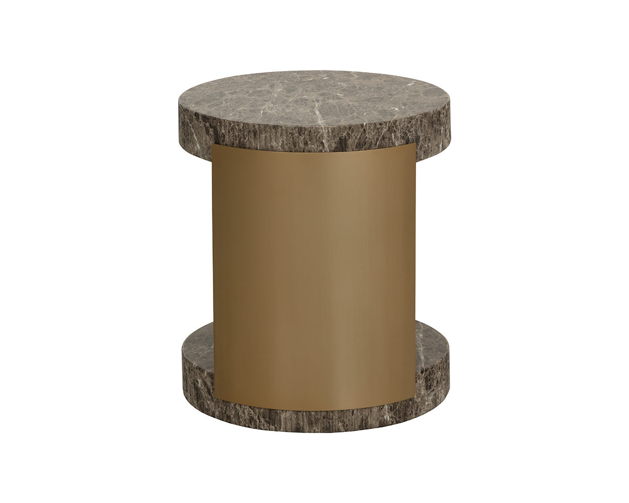 Cavette End Table - Marble Look