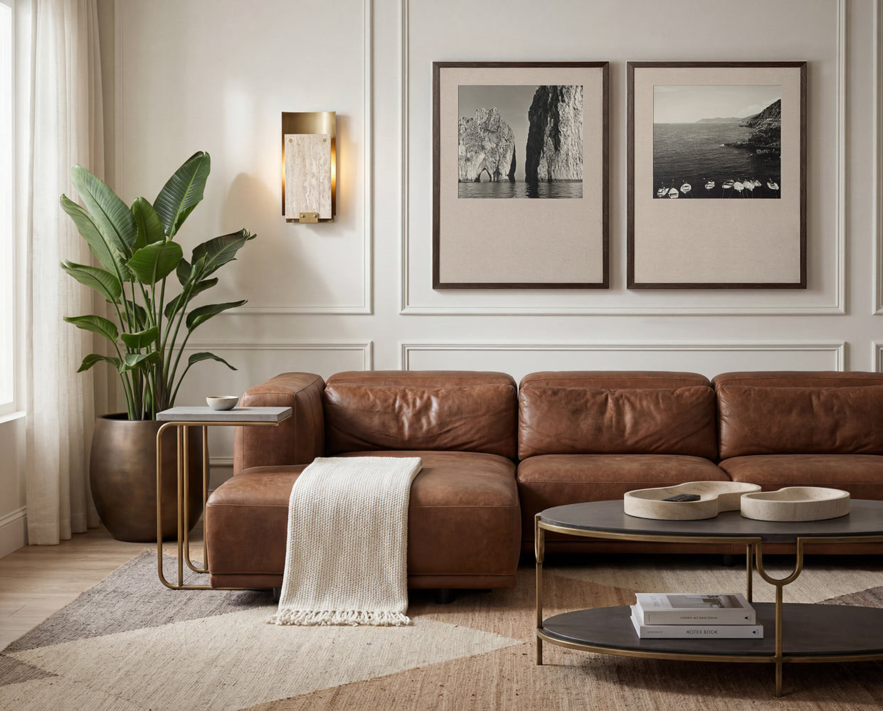 Coastal Vibes I - 28" X 40" - Deep Brown Frame
