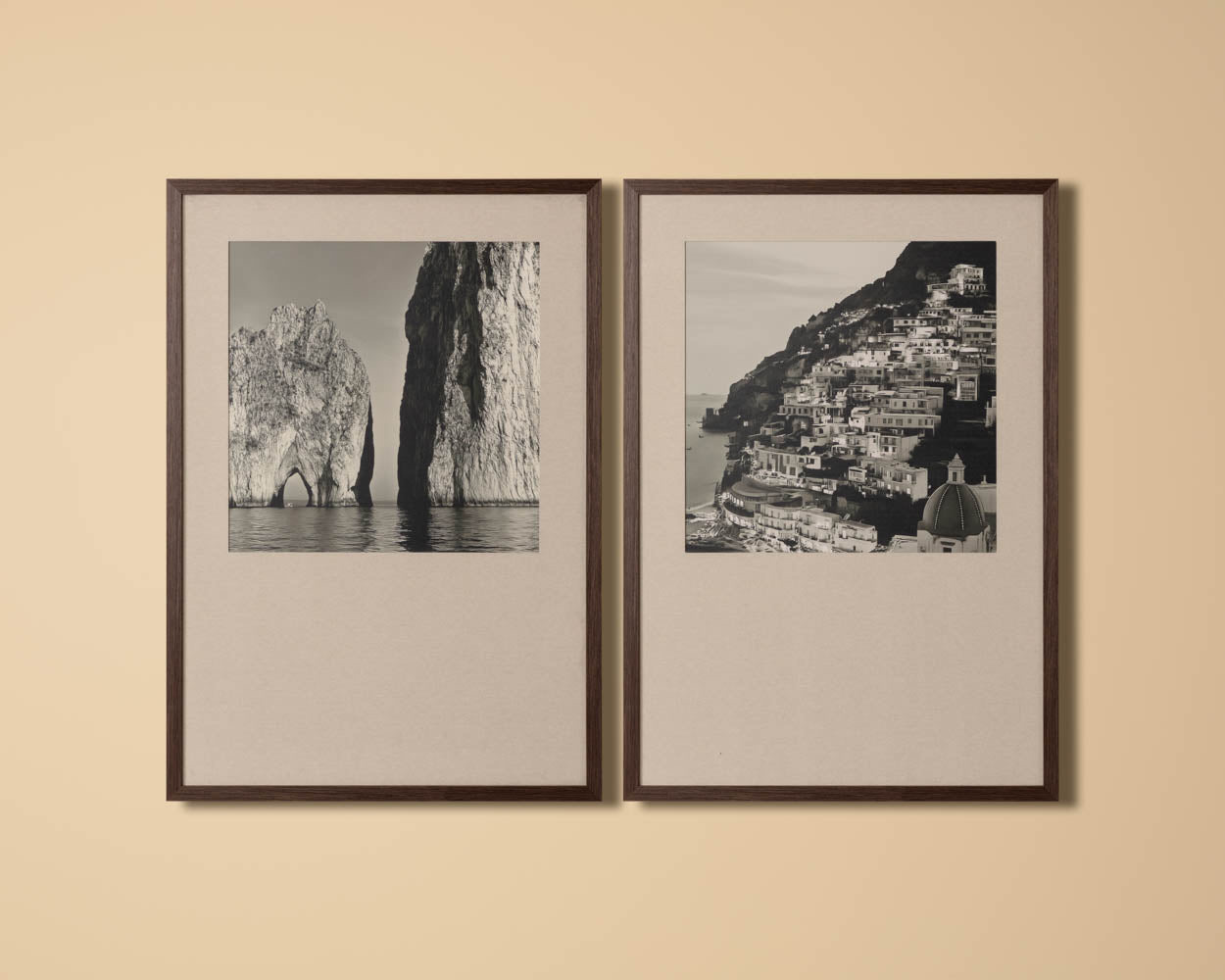 Coastal Vibes I - 28" X 40" - Deep Brown Frame