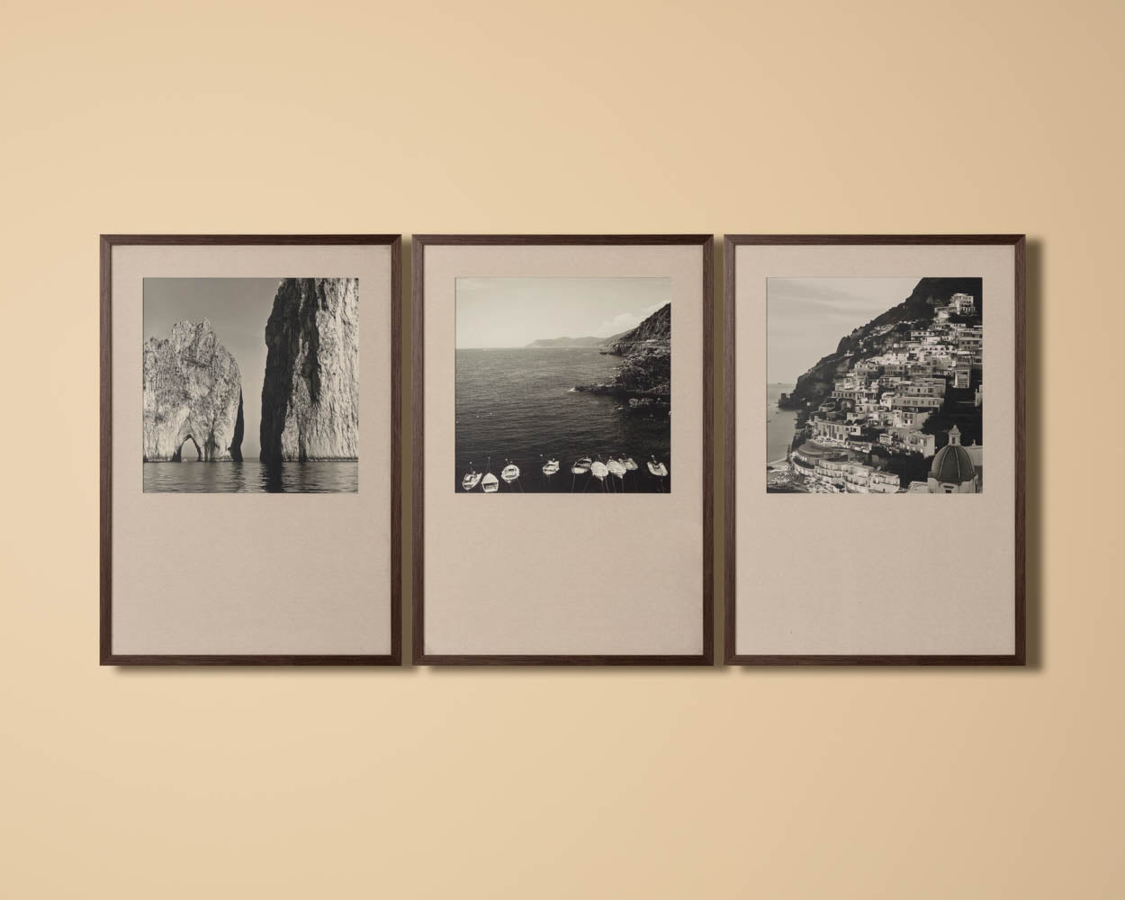Coastal Vibes I - 28" X 40" - Deep Brown Frame