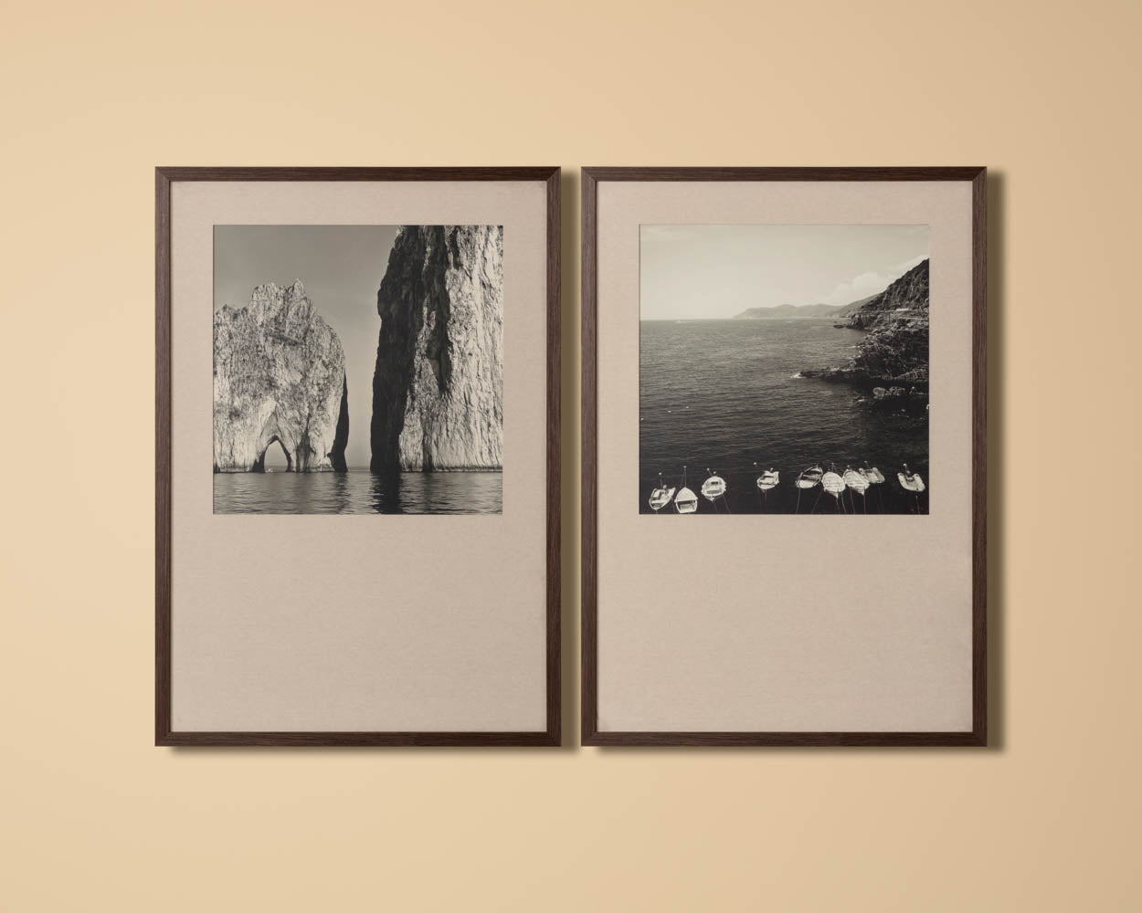 Coastal Vibes II - 28" X 40" - Deep Brown Frame