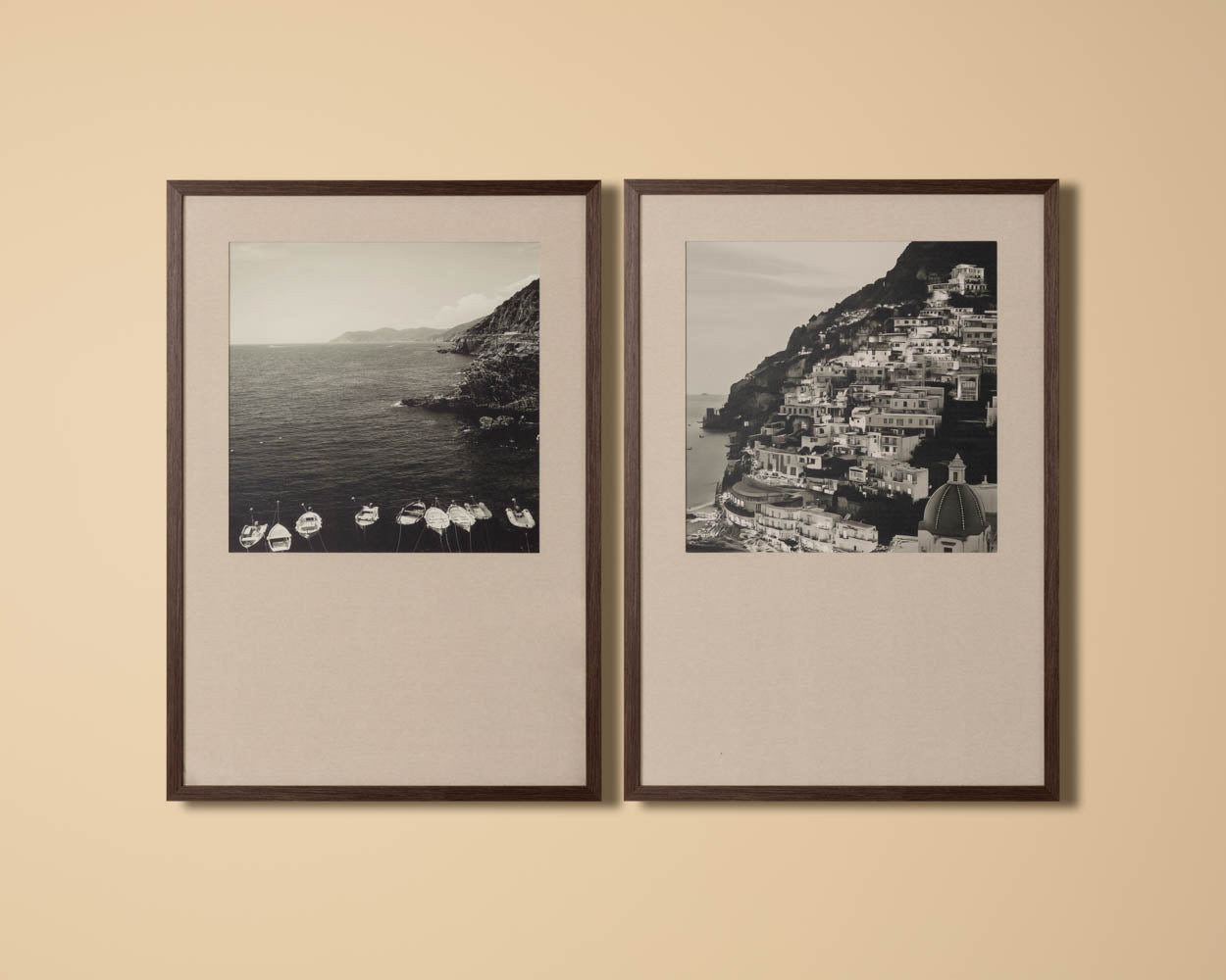 Coastal Vibes II - 28" X 40" - Deep Brown Frame