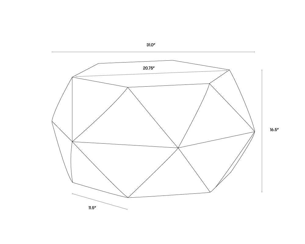 Constance Coffee Table dimensions schematic