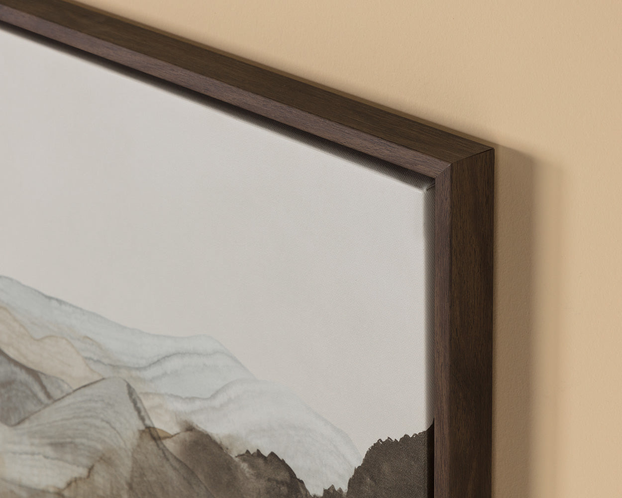Cordillera I - 24" X 24" - Brown Floater Frame