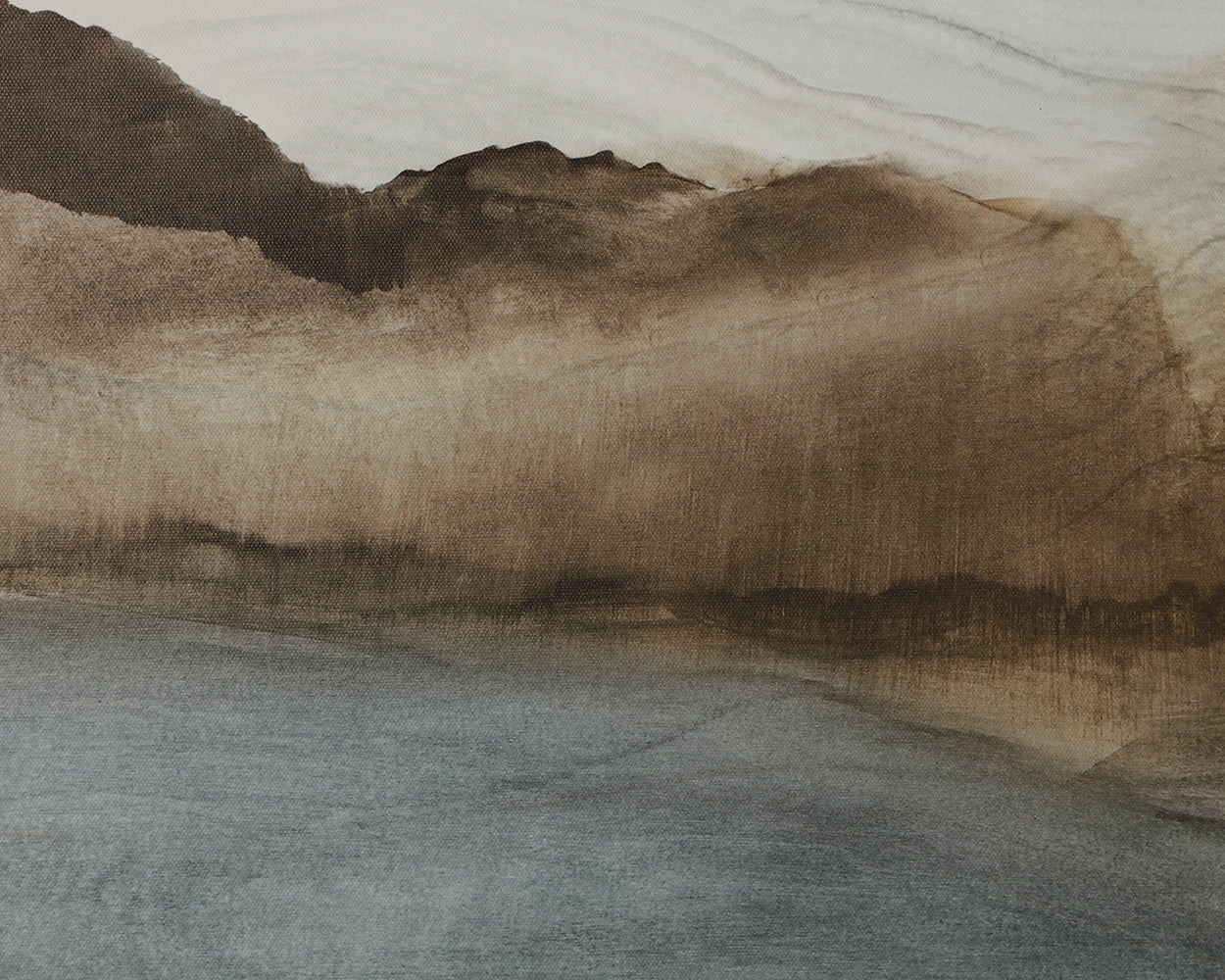 Cordillera II 24" X 24" - Brown Floater Frame