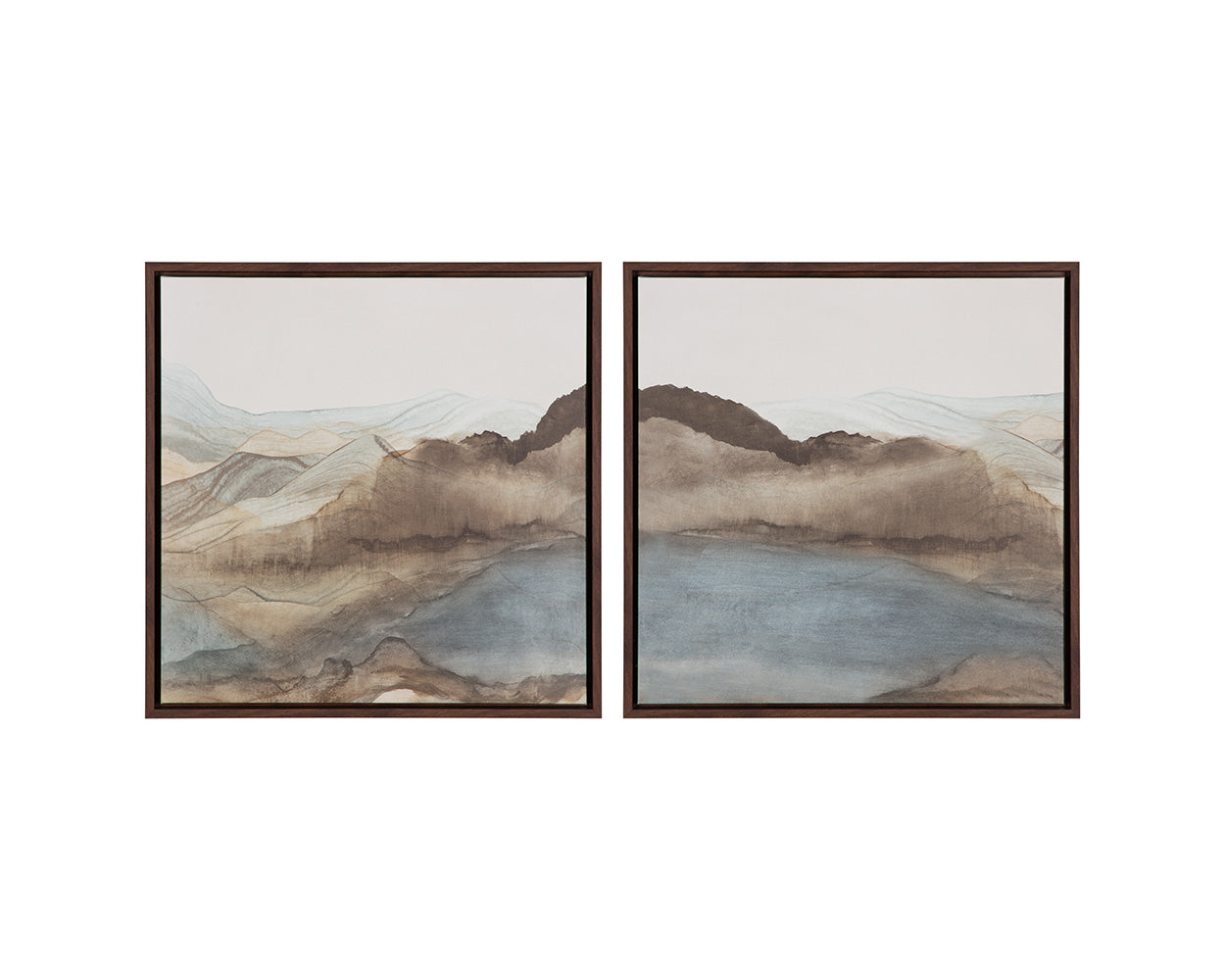 Cordillera II 24" X 24" - Brown Floater Frame
