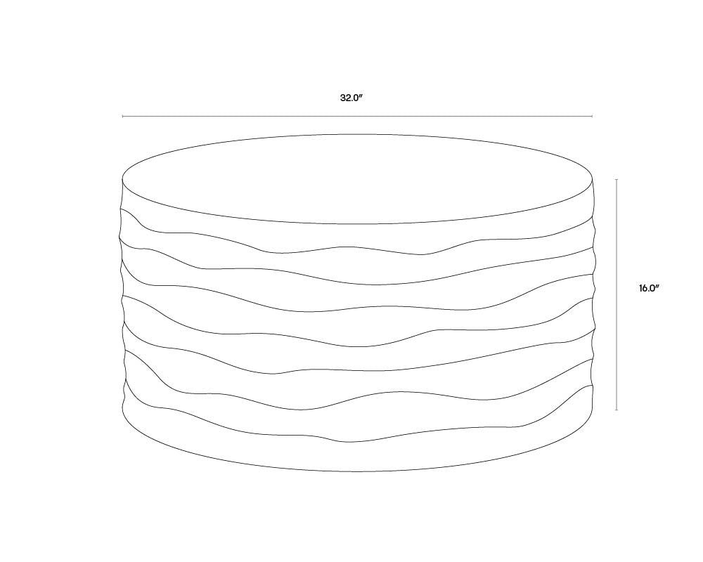 Corey Coffee Table - Large dimensions schematic