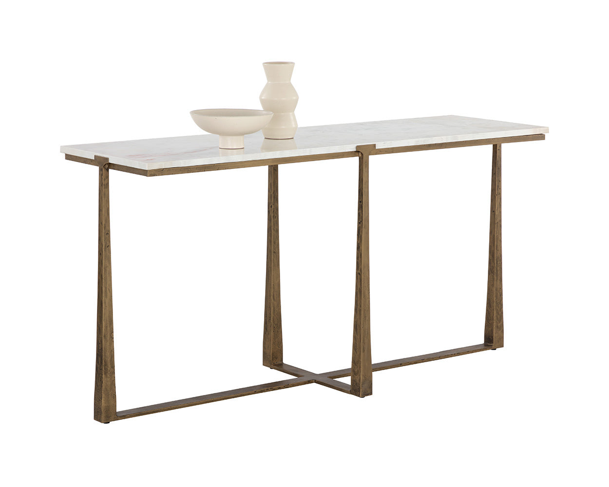 Cowell Console Table - White Marble