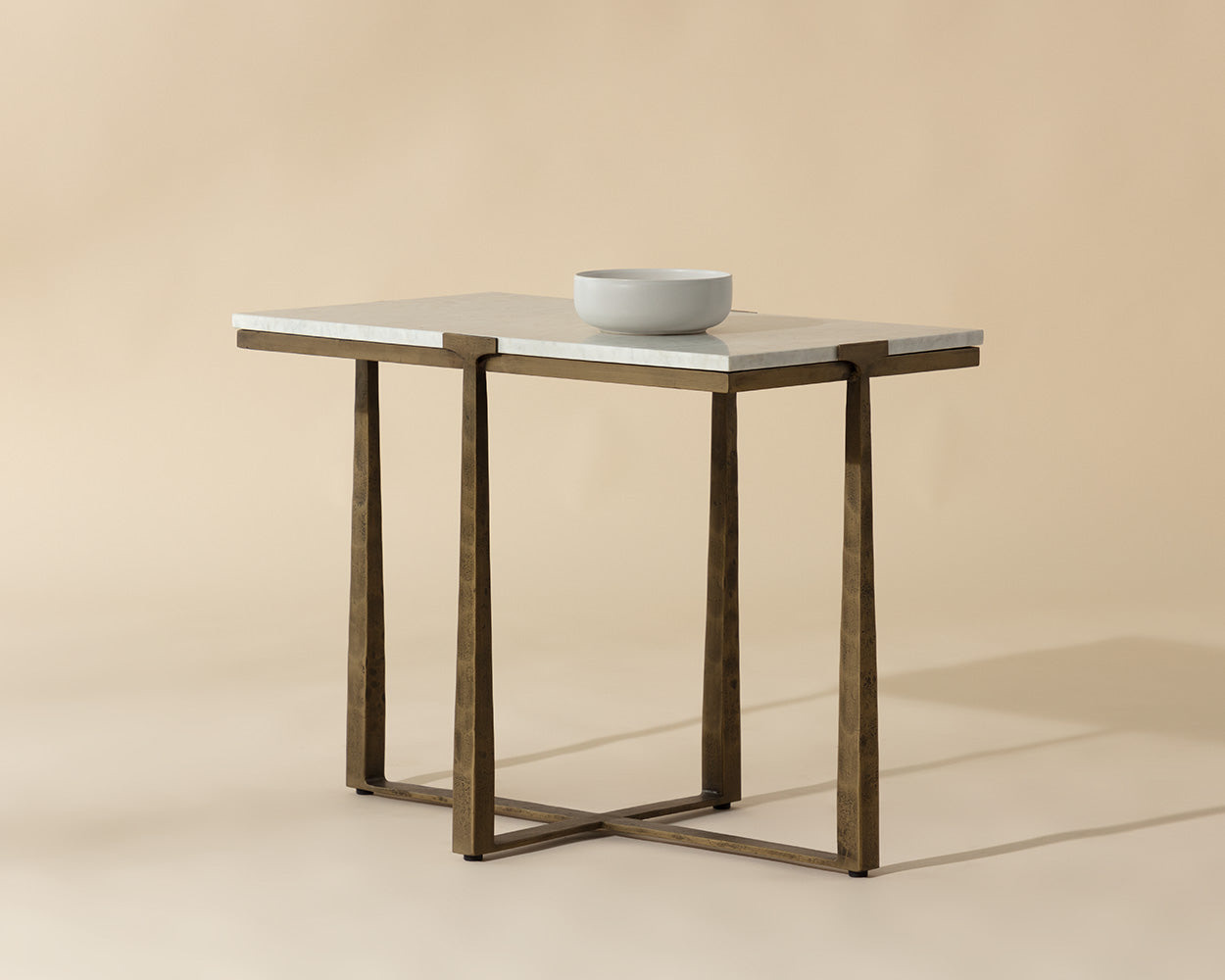 Cowell Side Table - White Marble