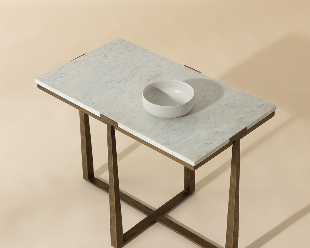 Cowell Side Table - White Marble
