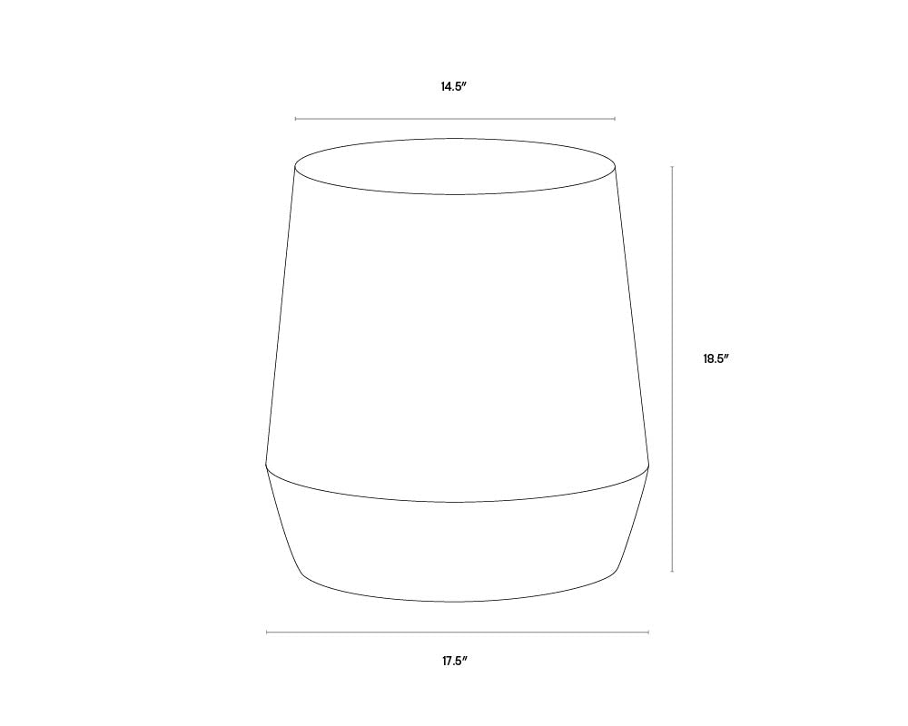 Creed End Table dimensions schematic