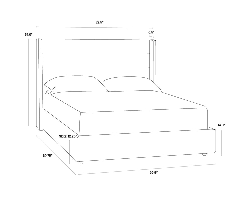 Emmit Bed dimensions schematic