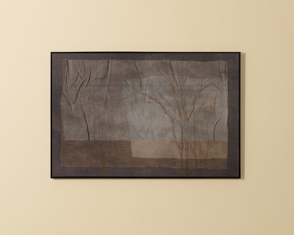 Enchanted Forest - 60" X 40" - Black Floater Frame - Brown