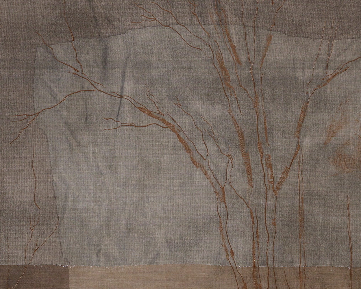 Enchanted Forest - 60" X 40" - Black Floater Frame - Brown