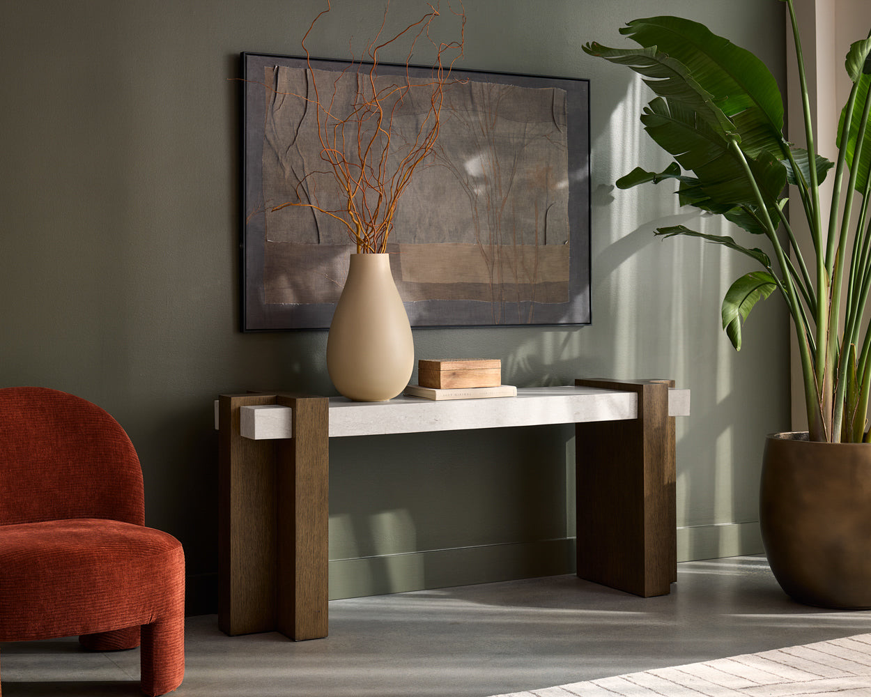 Enchanted Forest - 60" X 40" - Black Floater Frame - Brown