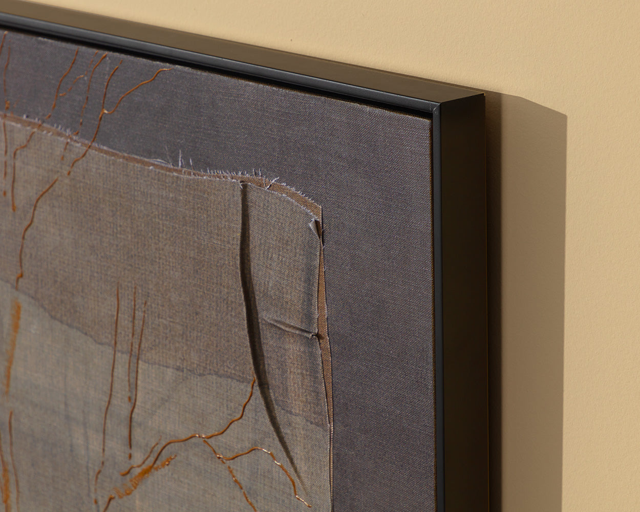 Enchanted Forest - 60" X 40" - Black Floater Frame - Brown
