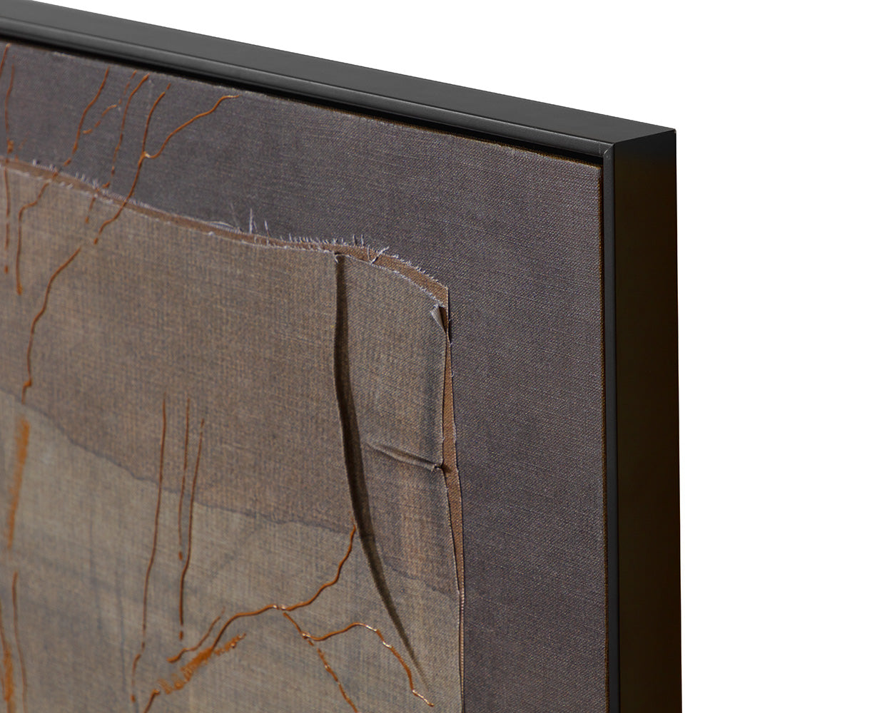 Enchanted Forest - 60" X 40" - Black Floater Frame - Brown