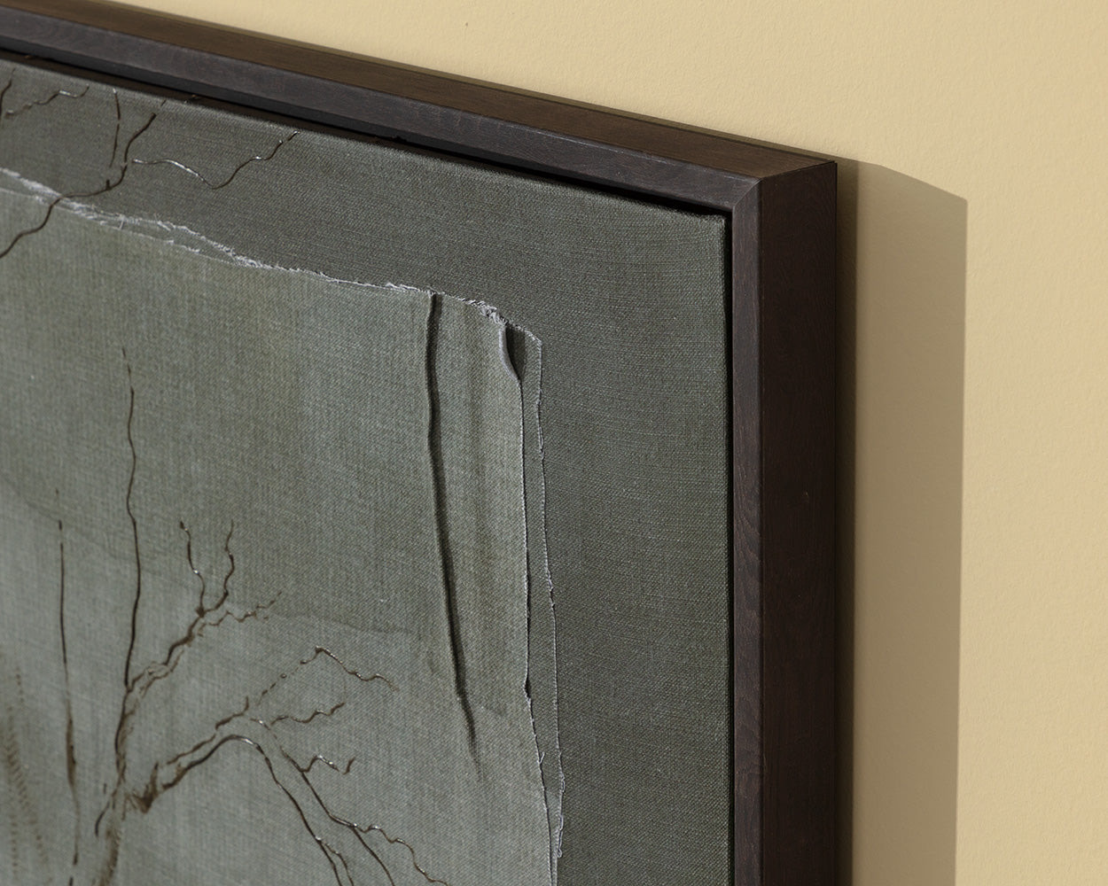 Enchanted Forest - 60" X 40" - Dark Brown Floater Frame - Green