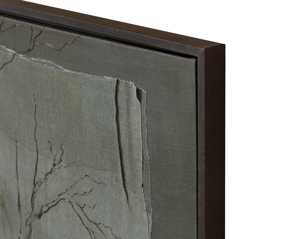 Enchanted Forest - 60" X 40" - Dark Brown Floater Frame - Green