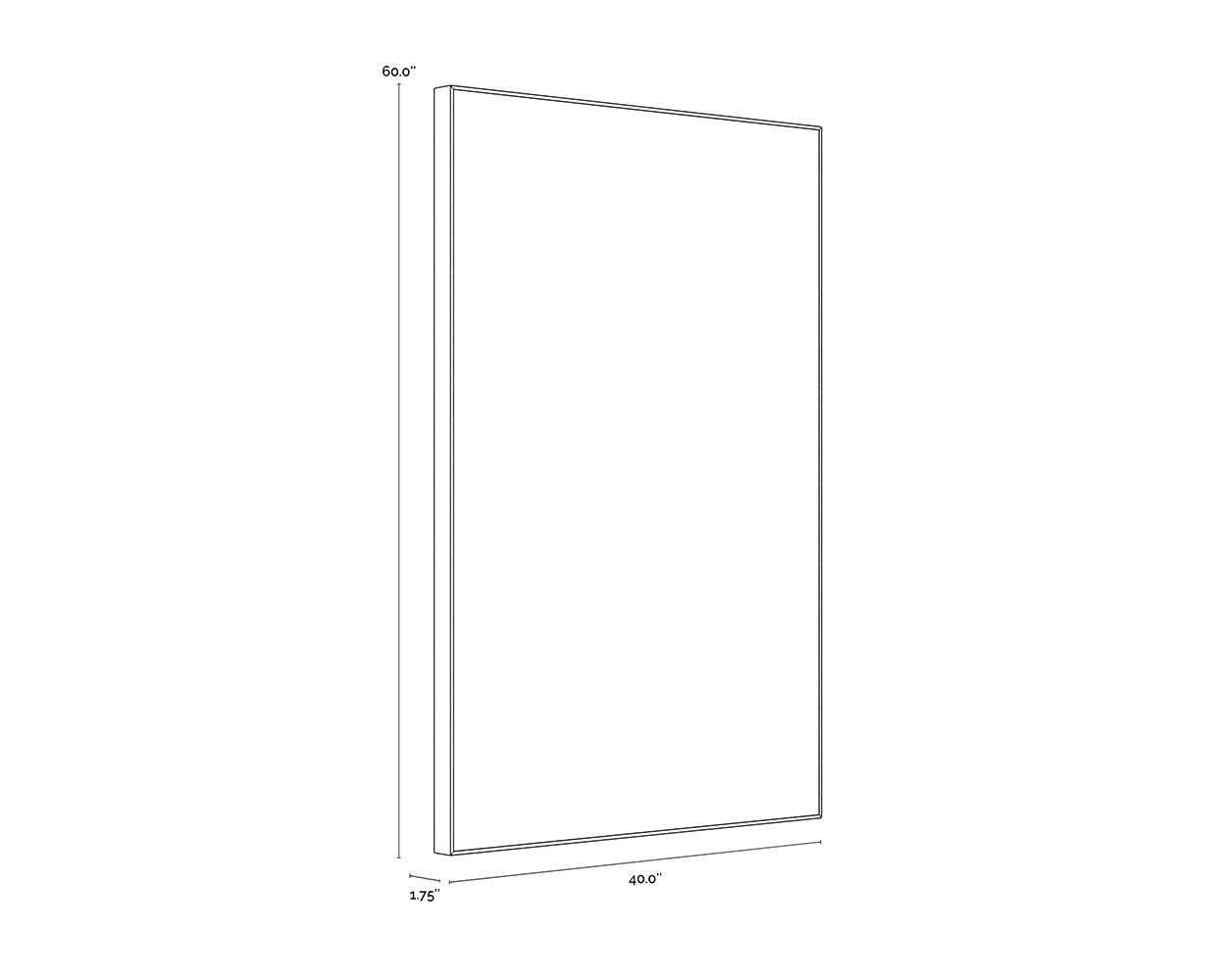 Face To Face (Set Of 2) - 40" X 60" - Black Floater Frame dimensions schematic