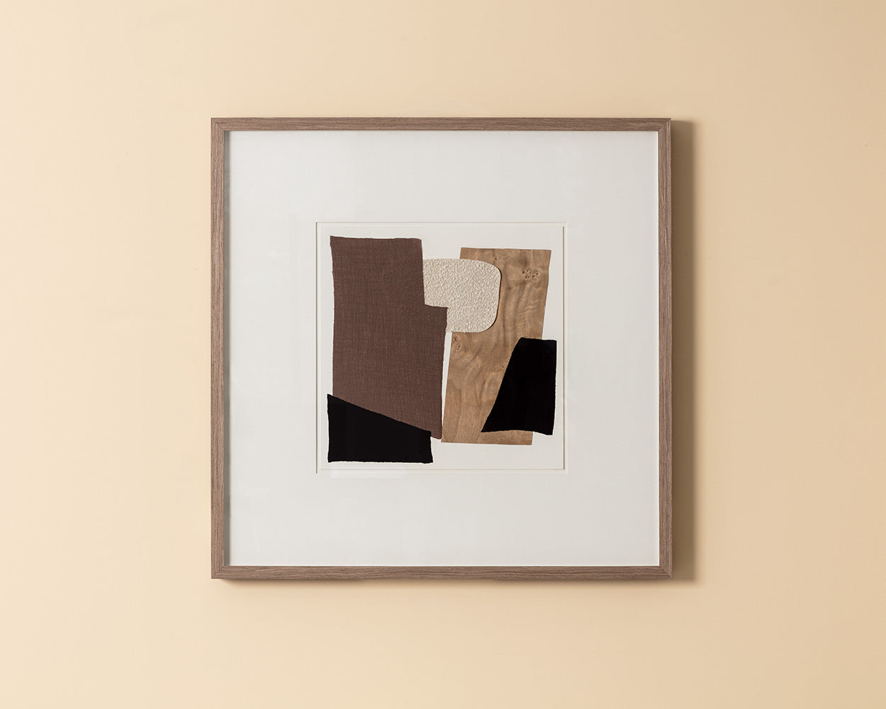 Family Dynamics I - 40" X 40" - Medium Brown Frame