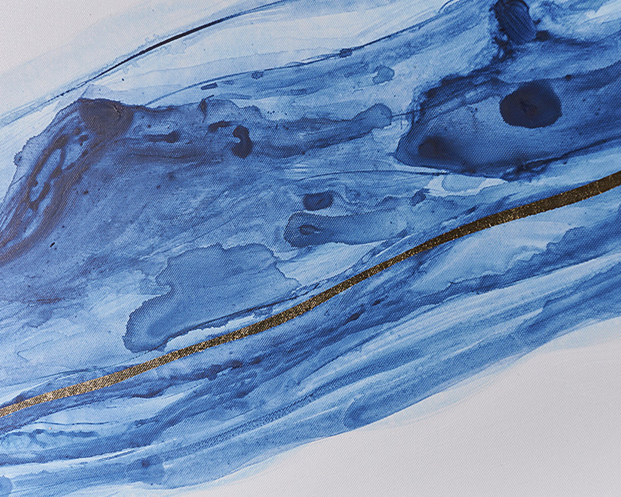 Fluidity (Set Of 2) - 40" X 60" - Gold Floater Frame