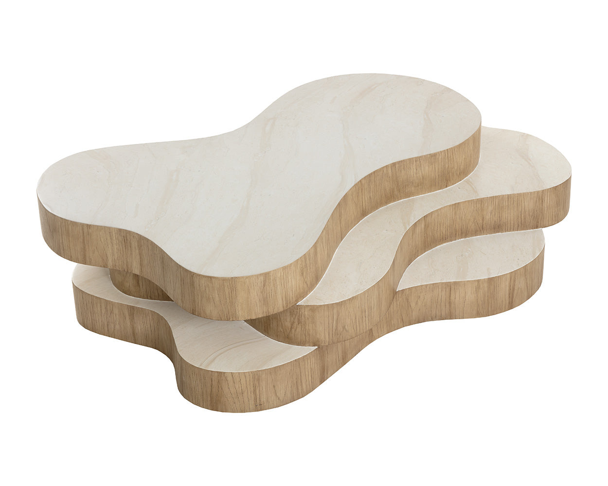 Geddes Coffee Table — Travertine Look