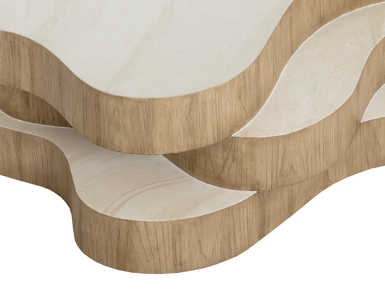 Geddes Coffee Table — Travertine Look