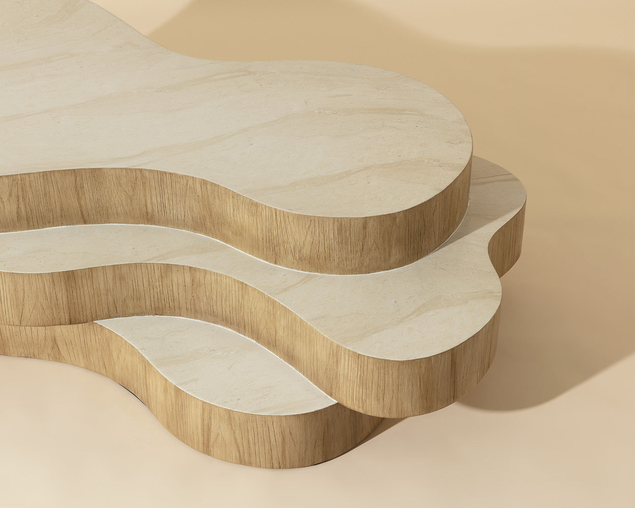Geddes Coffee Table — Travertine Look