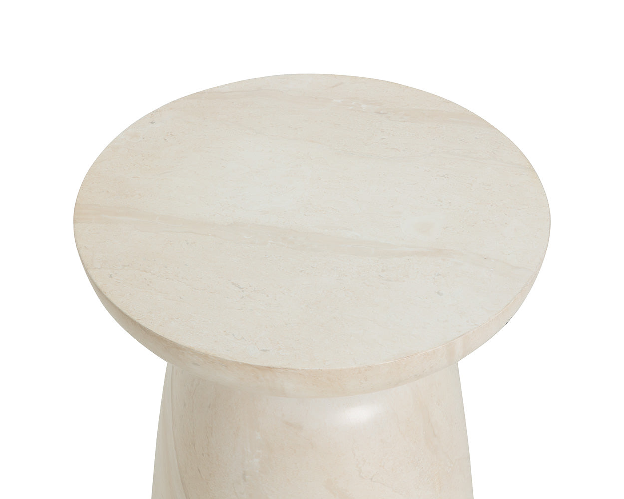Hali End Table — Travertine Look