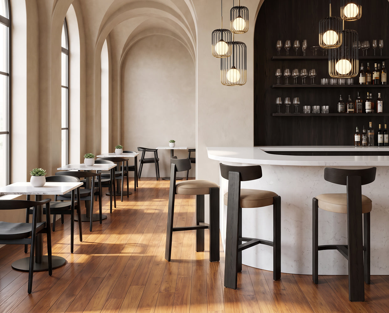 Horton Barstool - Dark Brown