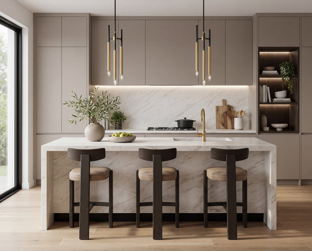 Horton Counter Stool - Dark Brown