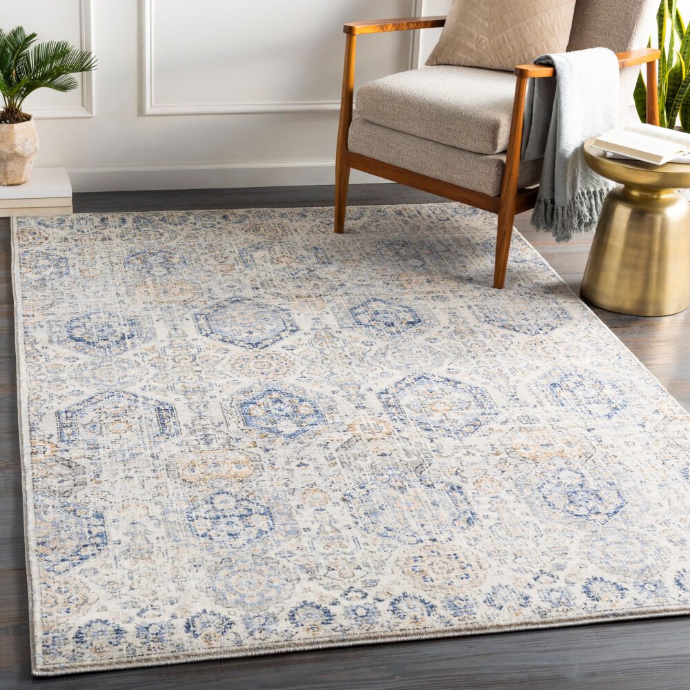 Indigo Machine Woven Rug
