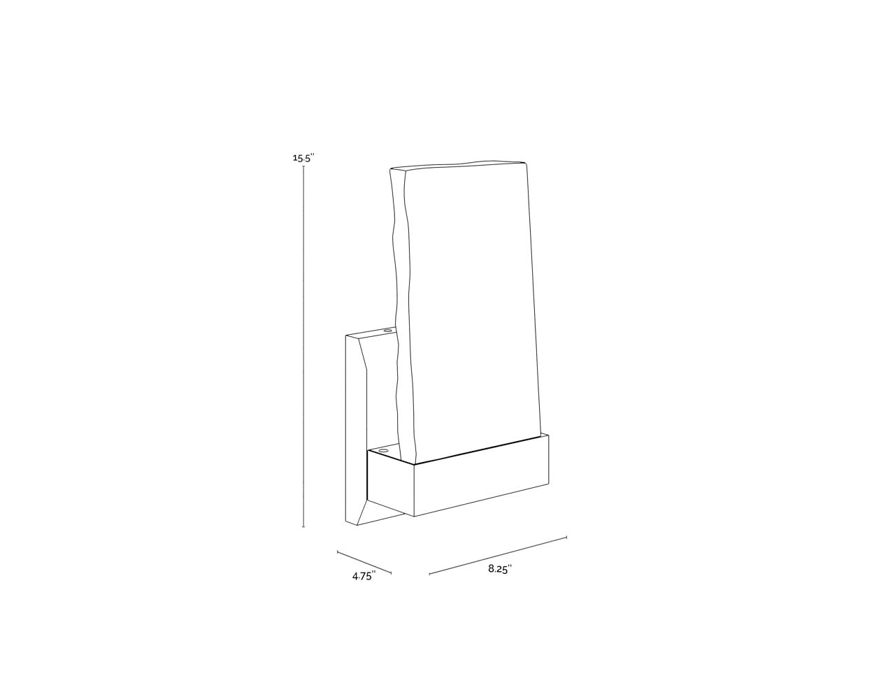 Indira Sconce dimensions schematic