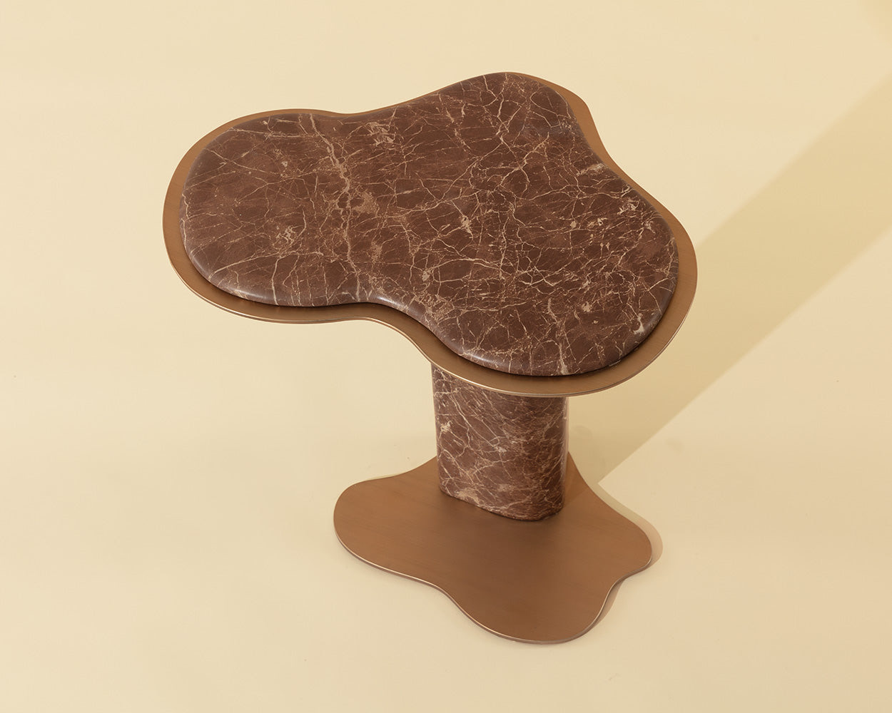 Isola End Table - Marble Look